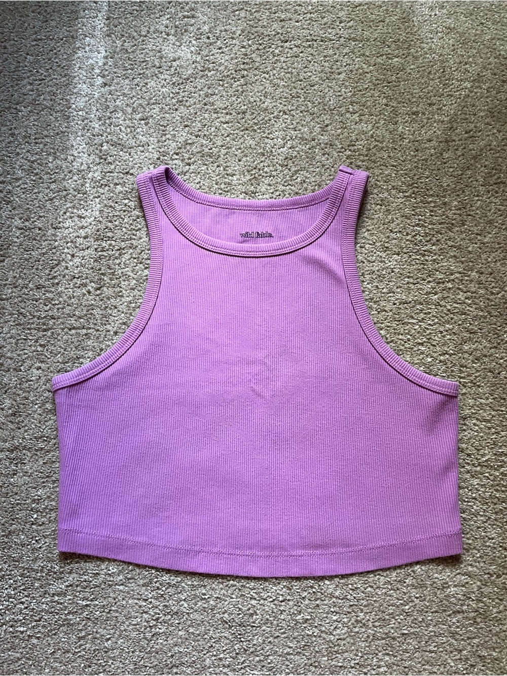 NWOTS Lavender Ribbed Cropped Tank Top